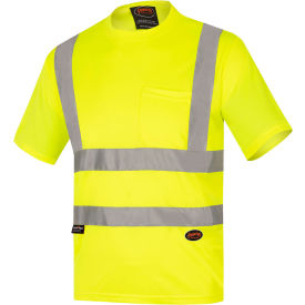 Pioneer Hi-Viz Safety Short Sleeve T-Shirt Birdeye Yellow/Green XL V1054060U-XL
