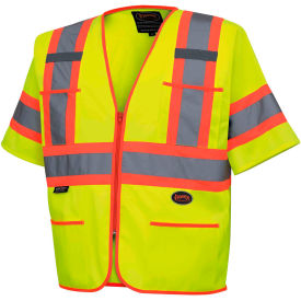 Pioneer® 6691U Class 3 Short-Sleeved Safety Vest M Hi-Vis Yellow V1023560U-M