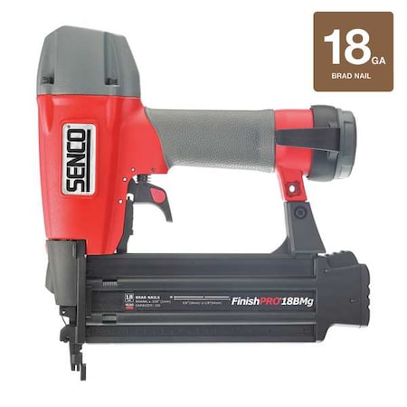 AirNailGun, Red, 1/4in, NPT, Magnesium MPN:FINISHPRO 18BMG