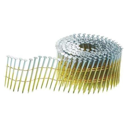 Collated Siding Nail, 2-1/4 in L, 13 ga, Electro Galvanized, Flat Head, 15 Degrees, 3600 PK MPN:ED23AABH