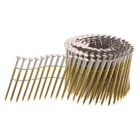 Collated Framing Nail, 3 in L, 11 ga, Hot Dipped Galvanized, Flat Head, 15 Degrees, 2400 PK MPN:HL27ASBF