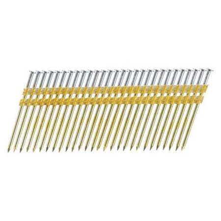 Collated Framing Nail, 3-1/4 in L, 10.3 ga, Hot Dipped Galvanized, Flat Head, 20 Degrees, 2500 PK MPN:KD28ASBS