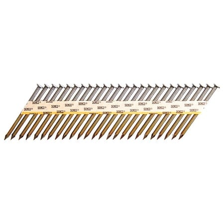 Collated Metal Connector Nail, 2-1/2 in L, Bright, Flat Head, 34 Degrees, 1500 PK MPN:M002265