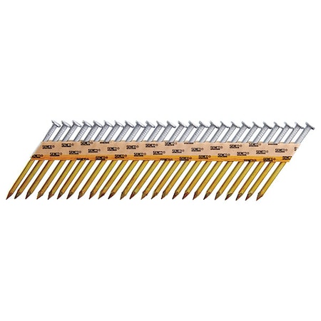 Collated Metal Connector Nail, 2-1/2 in L, Hot Dipped Galvanized, Flat Head, 1500 PK MPN:M002266