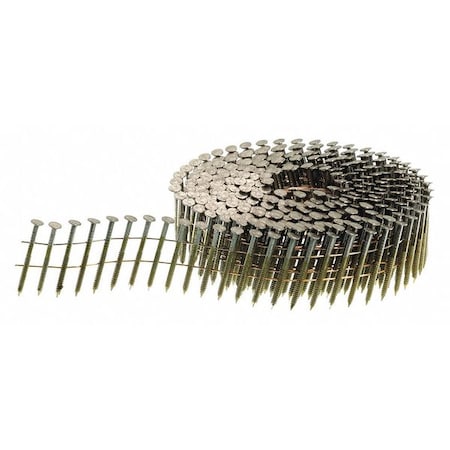 Collated Framing Nail, 1/4 in L, 0.082 ga, Plain, Flat Head, 15 Degrees, 15000 PK MPN:SE15APB