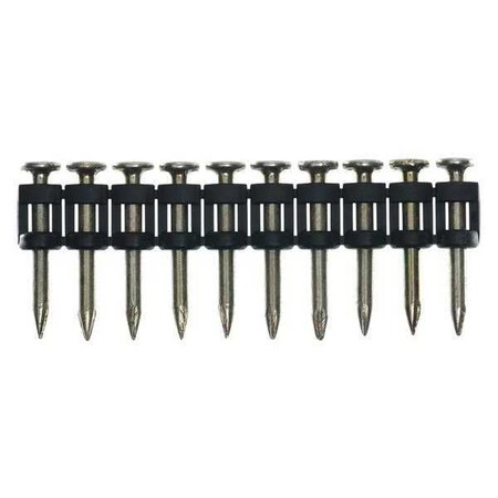 Collated Concrete Nail, 1 in L, 12 ga, Zinc Galvanized, Flat Head, Straight, 1000 PK MPN:W3100YXC