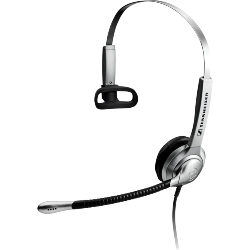 Sennheiser SH 330 Headset - Mono - Easy Disconnect - Wired - 300 Ohm - 300 Hz - 3.40 kHz - Over-the-head - Monaural - Circumaural - 3.28 ft Cable - Noise Cancelling Microphone - Silver MPN:5354