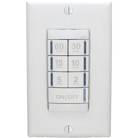 Wall Switch Timer, White, 120/277V AC MPN:PTS 60 WH