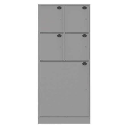 Evidence Locker, 36inW, Gray, 5Compartments MPN:05AA-NPT