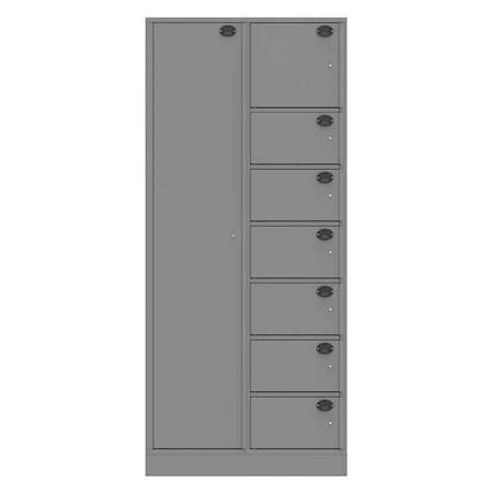 Evidence Locker, 36inW, Gray, 8Compartments MPN:08AA-NPT