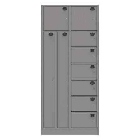 Evidence Locker, 36inW, Gray, 10Compartment MPN:10AA-NPT