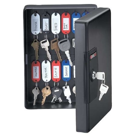 Key Box, Wall Mount, Steel, Gloss, Black MPN:KB-25