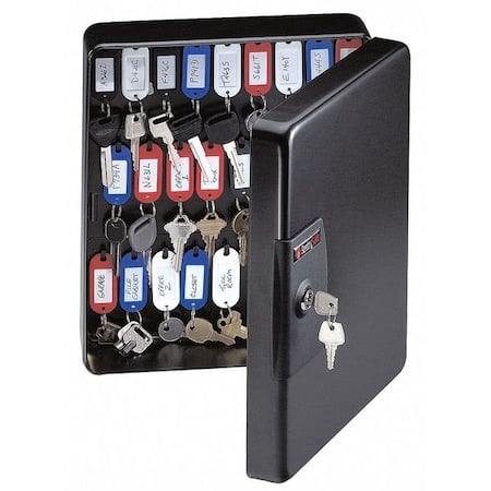 Key Box, Wall Mount, Steel, Gloss, Black MPN:KB-50