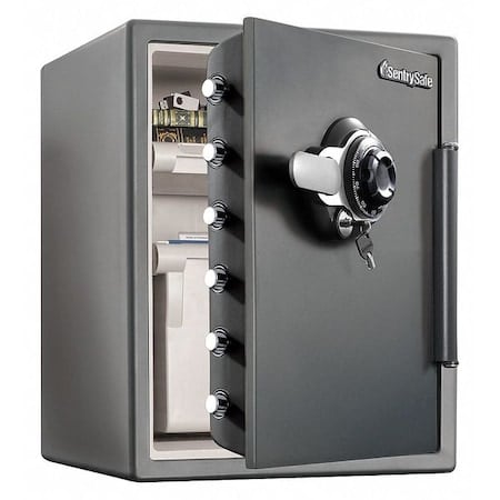2.05 cu ft Fire Rated Security Safe, 124.8 lbs, 1 hr. Fire Rating, Gray MPN:SFW205DPB