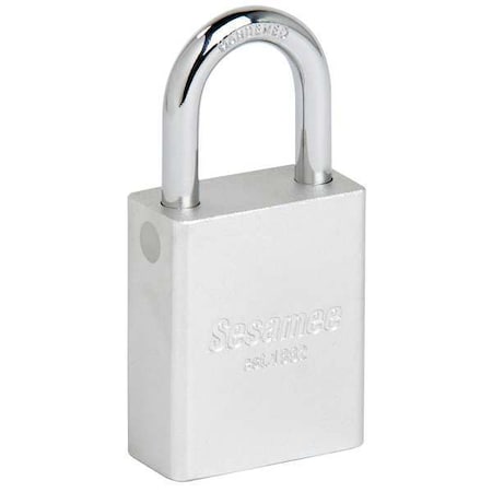 Alum Safety Lockout Padlock, KA, Silver, Keyed Alike, Aluminum, Silver, 1