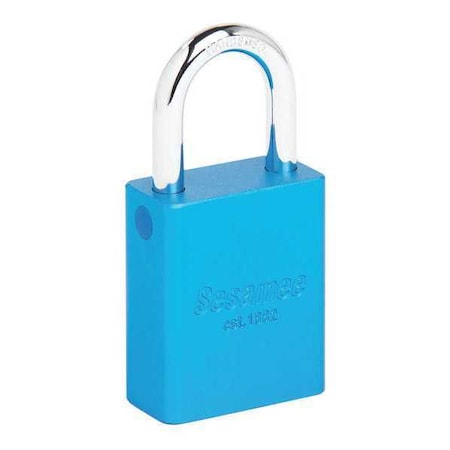 Alum Safety Lockout Padlock, KA, Blue, Keyed Alike, Aluminum, Blue, 1