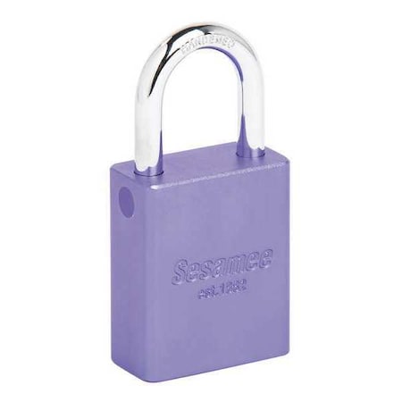 Alum Safety Lockout Padlock, KA, Purple, Keyed Alike, Aluminum, Purple, 1