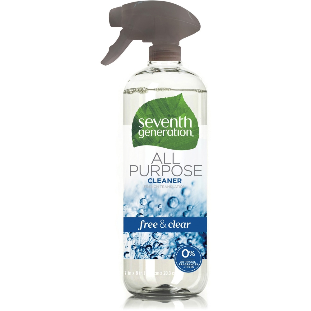 Seventh Generation All Purpose Cleaner - 23 fl oz (0.7 quart) - Fragrance-free, Dye-free, Streak-free, Non-toxic, VOC-free - Clear - 1 Each MPN:44713
