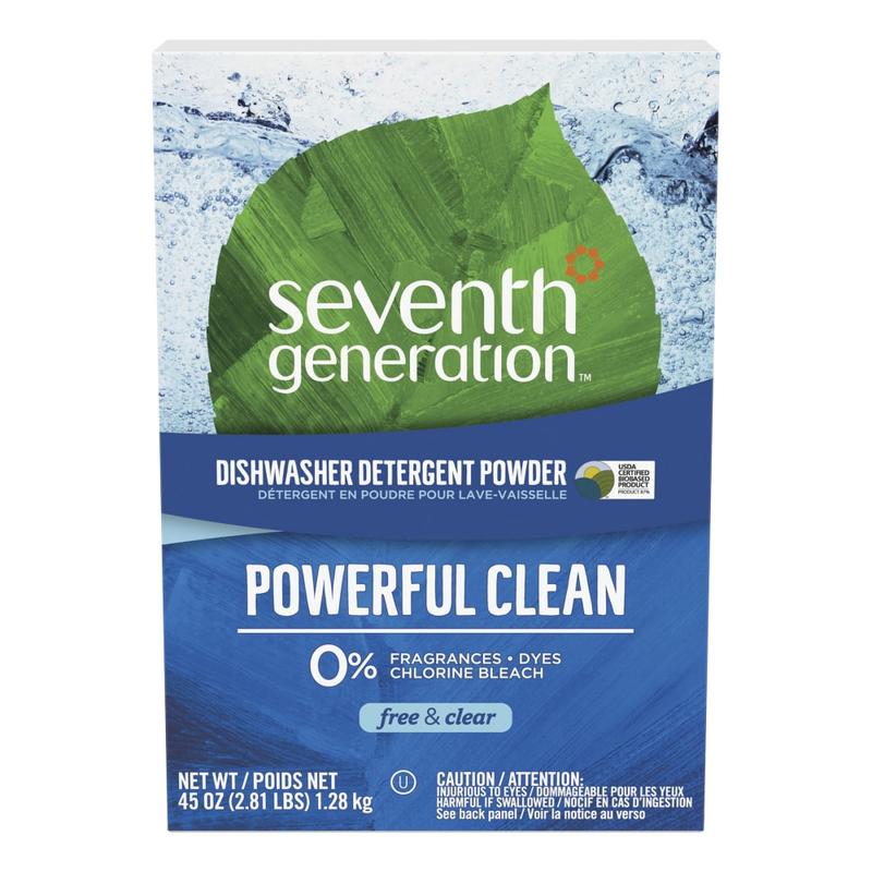 Seventh Generation Free & Clear Automatic Dishwasher Powder, 45 Oz Bottle MPN:22150