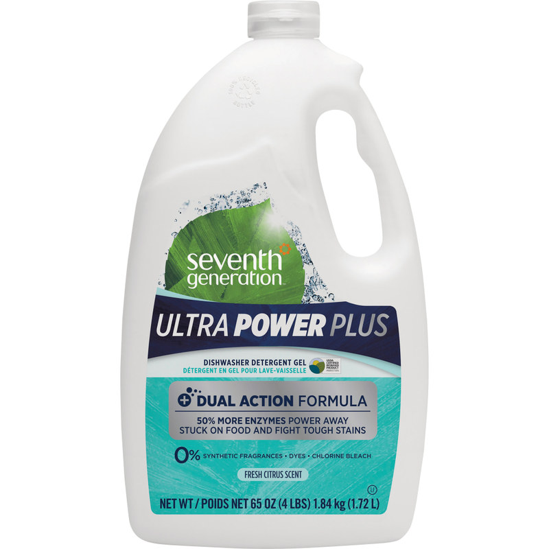 Seventh Generation Ultra Power Plus Dishwasher Detergent - 65 fl oz (2 quart) - Fresh Scent - 6 / Carton MPN:22929CT