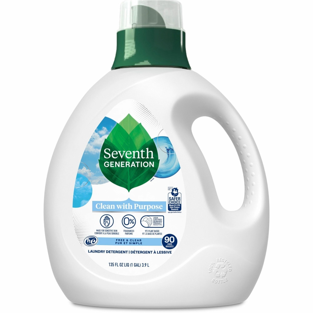 Seventh Generation Natural Laundry Detergent - Ready-To-Use - 135 fl oz (4.2 quart) - Hypoallergenic, No - 45065 MPN:45065