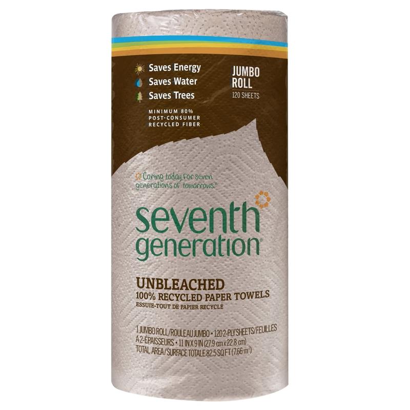 Seventh Generation 2-Ply Paper Towels, 100% Recycled, Brown, Roll Of 120 Sheets MPN:13720EA