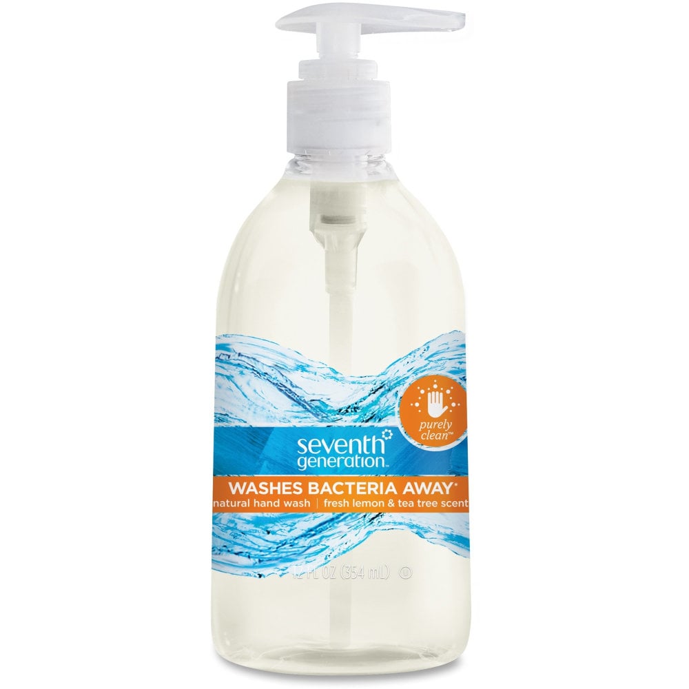 Seventh Generation Natural Liquid Hand Wash Soap, Fresh Lemon & Tea Tree Scent, 12 Oz, Carton Of 8 Bottles MPN:SEV22924CT