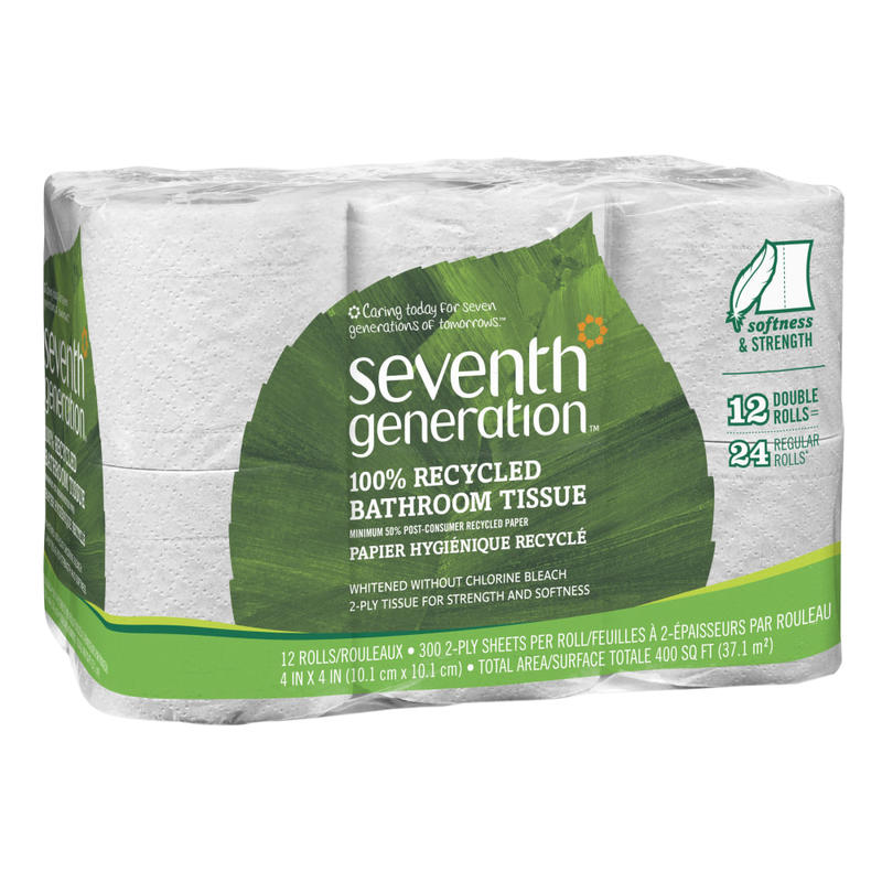 Seventh Generation 2-Ply Toilet Paper, 100% Recycled, 240 Sheets Per Roll, Pack Of 12 Rolls MPN:13733PK