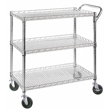Commercial Utility Cart, 3-Shelf, NSF MPN:SHE18304BZ
