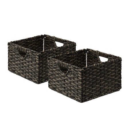 Handwoven Basket, Mocha Brown, PK2 MPN:WEB654