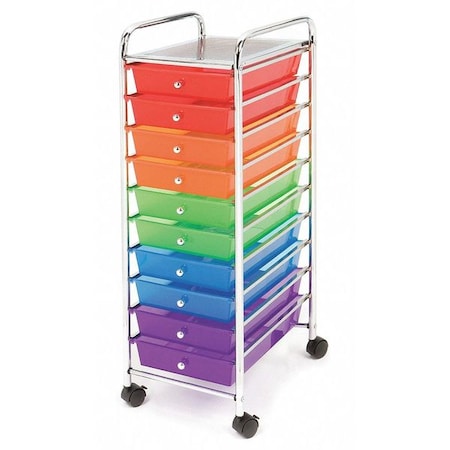 Organizer Cart, 10-Drawer, Translucent Mu MPN:SHE16218B