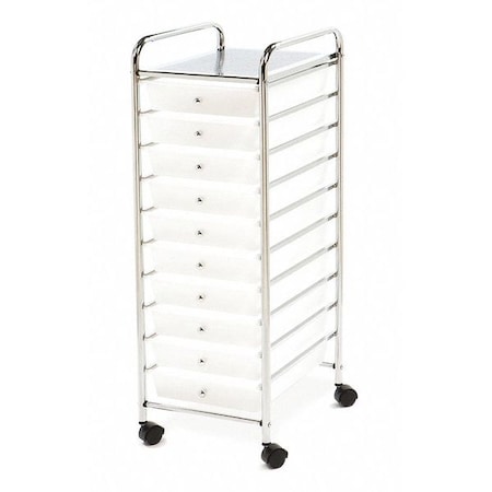 Organizer Cart, 10-Drawer, Frosted White MPN:SHE16218WB