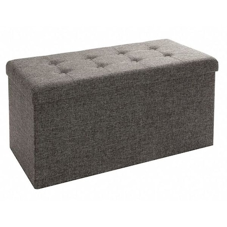 Storage Bench Ottoman, Foldable, Charcoal MPN:WEB284