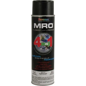 MRO Industrial Enamel 20 Oz. Gloss Black 6 Cans/Case - 620-1415 620-1415