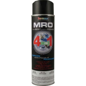 MRO Industrial Enamel 20 Oz. Flat Black 6 Cans/Case - 620-1433 620-1433