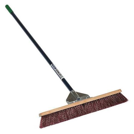24 in Sweep Face Push Broom, Stiff, Synthetic, Brown MPN:82925GRA