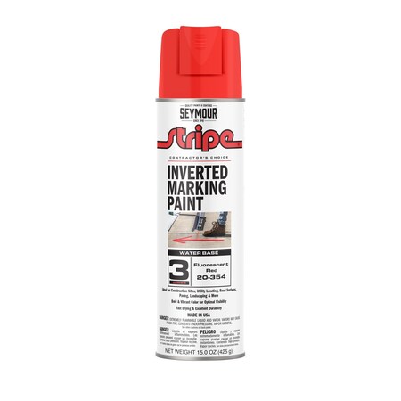 Aervoe 3 Series Marking Paint (Water Based), Red Fluorescent (15oz) MPN:20-354