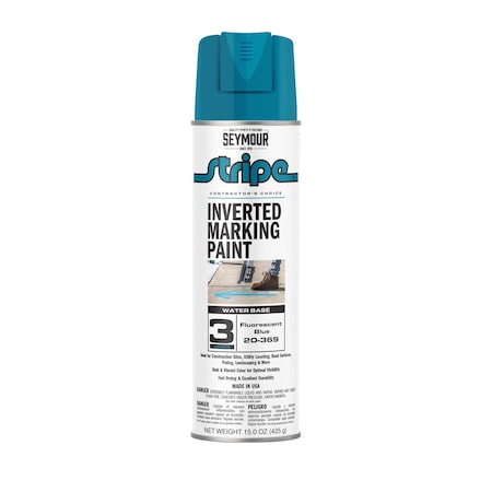 Aervoe 3 Series Marking Paint (Water Based), Blue Fluorescent (15oz) MPN:20-369