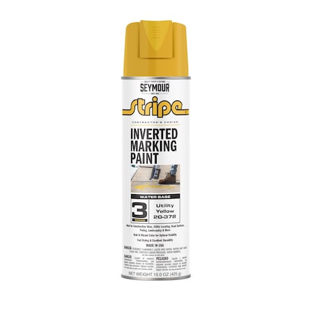 Aervoe 3 Series Marking Paint (Water Based), Utility Yellow (15oz) MPN:20-378