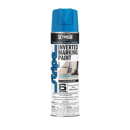 Aervoe 6 Series Marking Paint (Water Based), Blue Fluorescent (17oz) MPN:20-669
