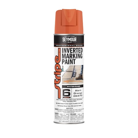 Aervoe 6 Series Marking Paint (Water Based), Alert Orange (17oz) MPN:20-670