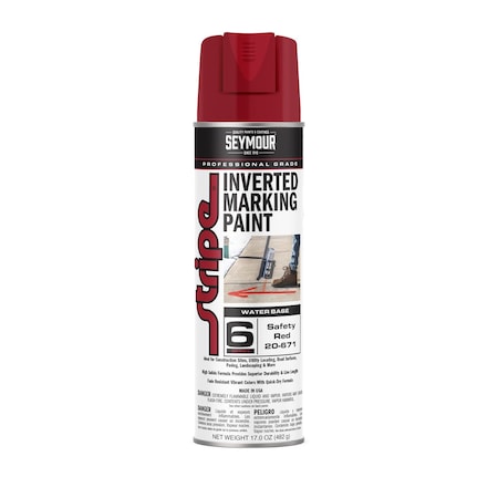 Aervoe 6 Series Marking Paint (Water Based), Safety Red (17oz) MPN:20-671