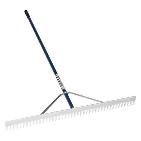 36 in Aluminum Landscape Rake, 42 Tines, 66 in L Aluminum Handle MPN:12036GRA