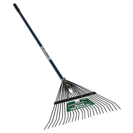 24 in Steel Spring Brace Spring Brace Rake, 24 Tines, 54 in L Aluminum Handle MPN:40905GR