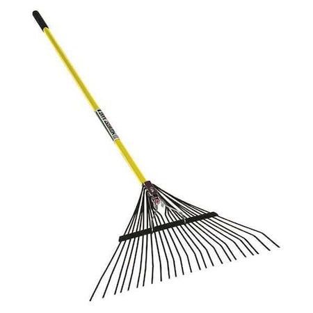 24 in Leaf Rake, 24 Tines, 54 in L Fiberglass Handle MPN:40948