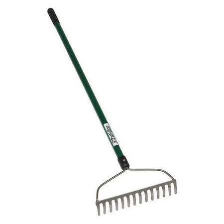 Bow Rake, 14 Tines, 48 in L Fiberglass Handle MPN:42364