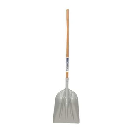 Scoop Shovel, #12 Blade, Polymer Blade, 48 in L Natural Hardwood Handle MPN:49051