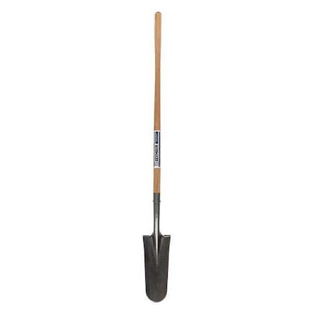 Drain Spade Shovel, 14 ga Steel Blade, Forward Turn Step, 48 in L Natural Hardwood Handle MPN:49156