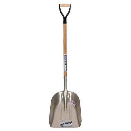 Scoop Shovel, Heavy Aluminum Blade, 40 in L American Ash Wood Handle MPN:49242