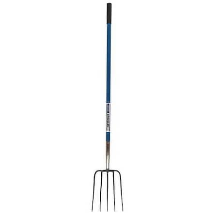 Level Head Rake, 5 Tines, 48 in L Fiberglass Handle MPN:49286